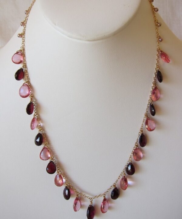 Rosé Drop Gem Necklace